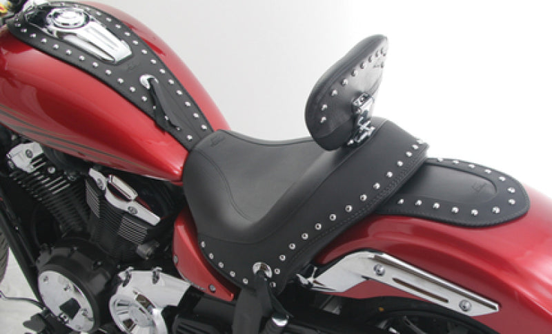 Mustang 11-17 Yamaha Stryker Cruise Tank Bib w/Studs - Black Tank Bibs Mustang Motorcycle