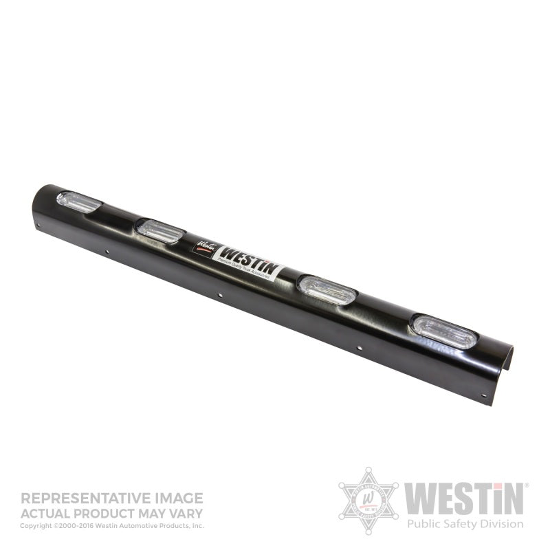 Westin Push Bumper Elite Light Channel 33.1 inch Whelen 4 Hole - Black Push Bars Westin