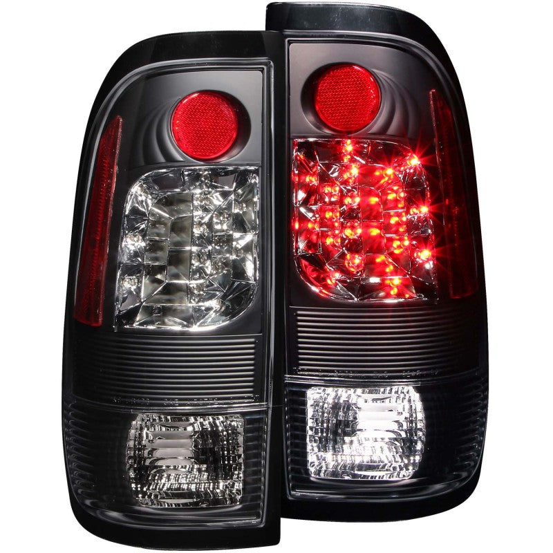 ANZO 1997-2003 Ford F-150 LED Taillights Black Tail Lights ANZO