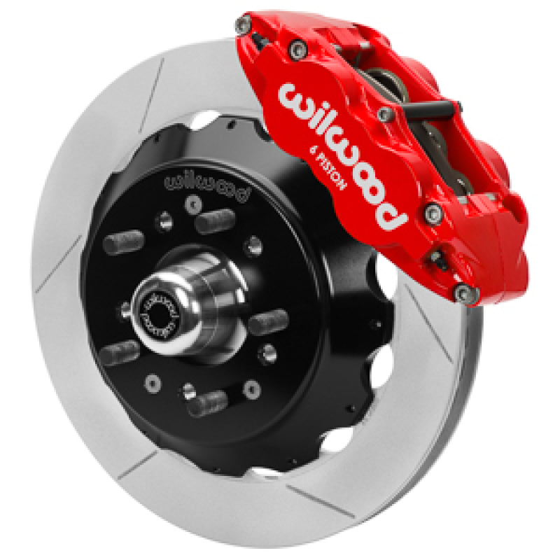 Wilwood Forged 6 Piston Red Superlite Caliper, GT 48 Vane Spec37 Slotted Rotor - 12.88x1.25 Big Brake Kits Wilwood
