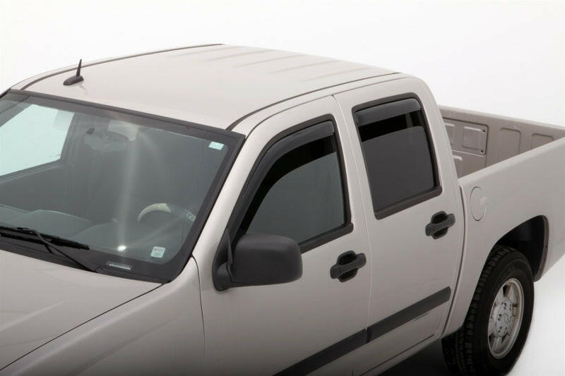 AVS 04-12 Chevy Colorado Crew Cab Ventvisor In-Channel Front & Rear Window Deflectors 4pc - Smoke Wind Deflectors AVS