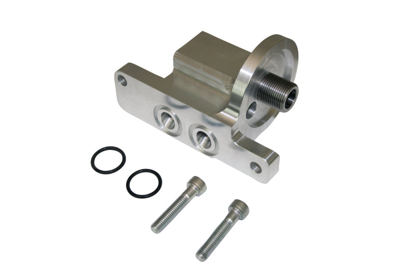 Moroso GM LS Oil Filter Adapter - Spin On - 90 Degree Fittings Moroso