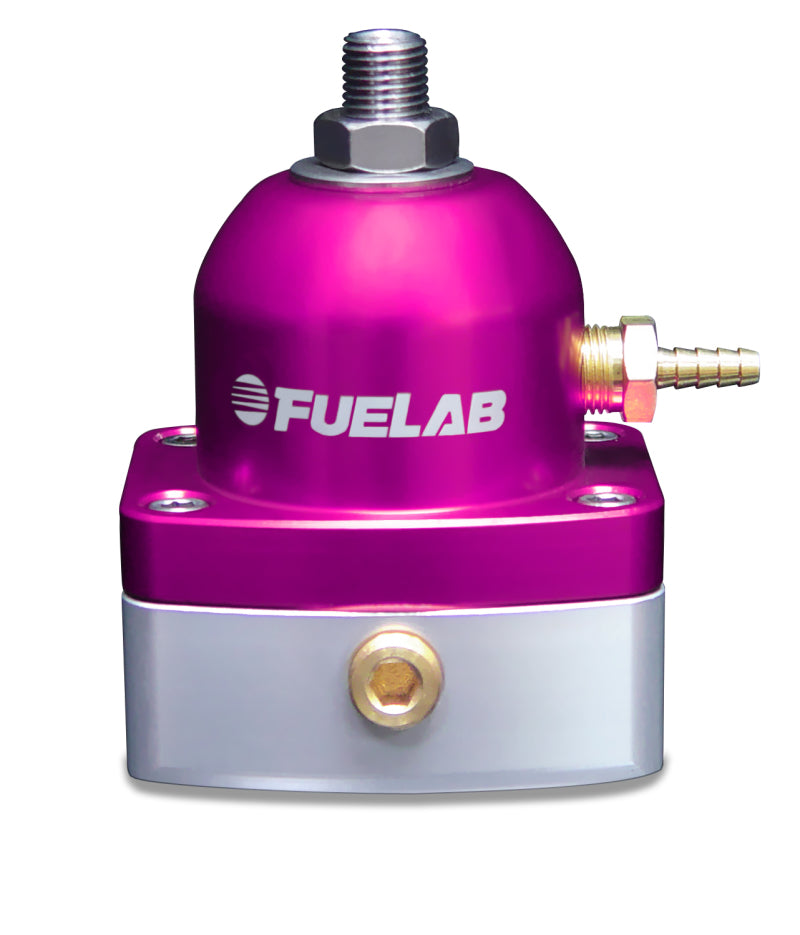 Fuelab 525 EFI Adjustable FPR In-Line 90-125 PSI (1) -6AN In (1) -6AN Return - Purple Fuel Pressure Regulators Fuelab