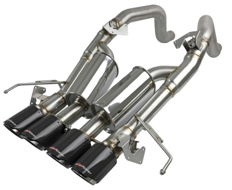 aFe MACH Force-Xp Axle-Back Exhaust System w/ Carbon Fiber Tips Chevrolet Corvette (C7) 14-19 6.2L Axle Back aFe