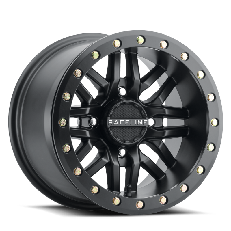 Raceline A91B Ryno 15x7in / 4x156 BP / 10mm Offset / 132.5mm Bore - Satin Black Beadlock Wheel Wheels - Cast Raceline
