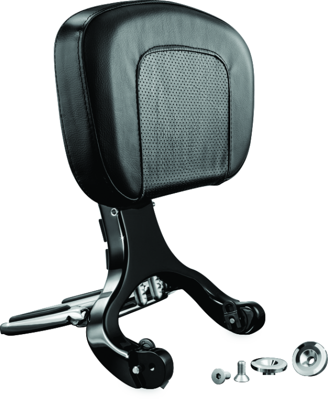 Kuryakyn Multi-Purpose Backrest Black & Chrome Seats Kuryakyn