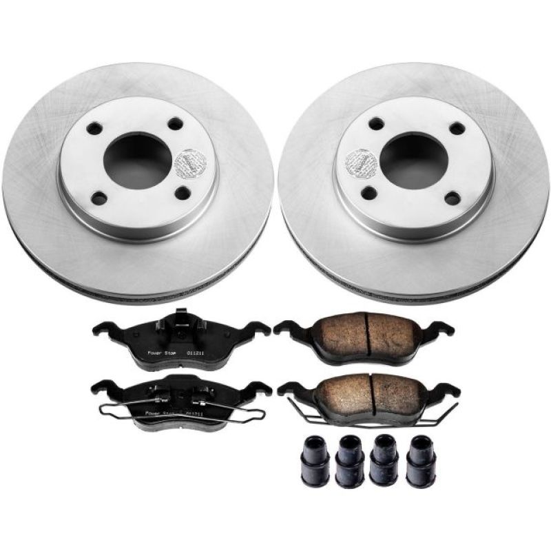 Power Stop 00-04 Ford Focus Front Z17 Evolution Geomet Coated Brake Kit Brake Kits - Performance Blank PowerStop