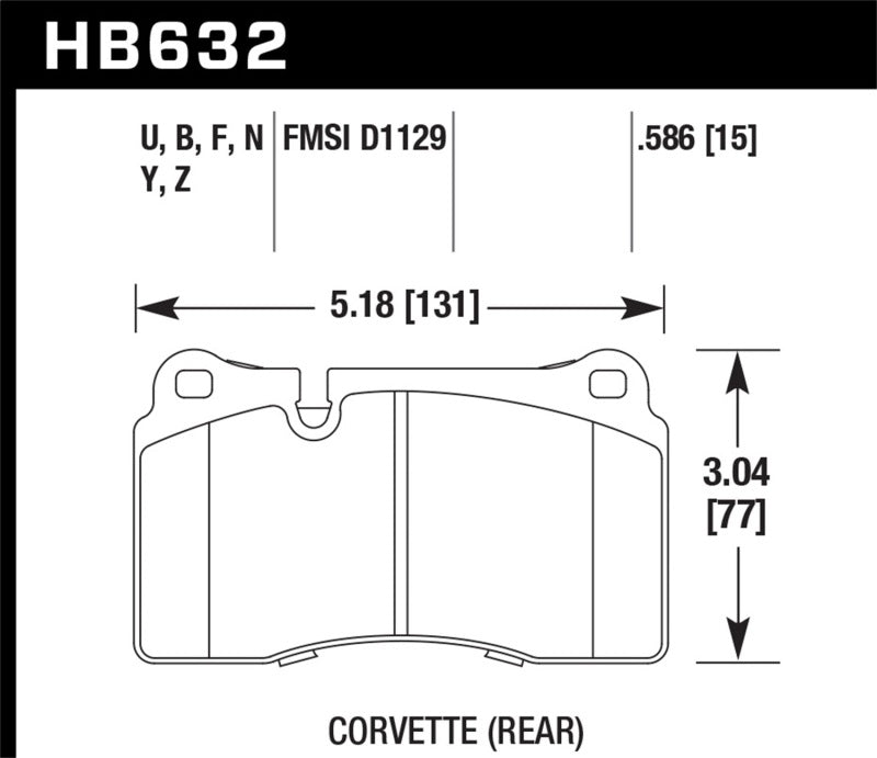 Hawk 2007-2015 Volkswagen Tourareg Base/V6/V6-Sport/TDI HPS 5.0 Performance Rear Brake Pads Brake Pads - Performance Hawk Performance