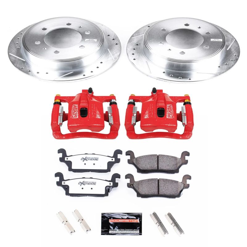 Power Stop 06-10 Hummer H3 Rear Z36 Truck & Tow Brake Kit w/Calipers Brake Kits - Performance D&S PowerStop