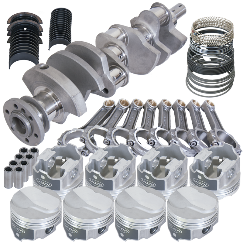 Eagle Chevy 396 3.766in Crank 6.135in I-Beam Rods 17cc Dome 4.125in Pistons Rotating Assembly Rotating Assemblies Eagle