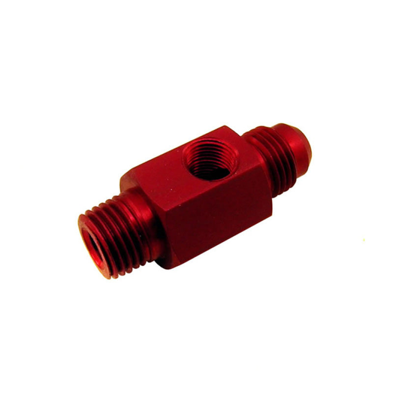 Nitrous Express 1/4 NPT x 6AN w/1/8 NPT Gauge Hole (Fuel Bypass Fitting) Fittings Nitrous Express