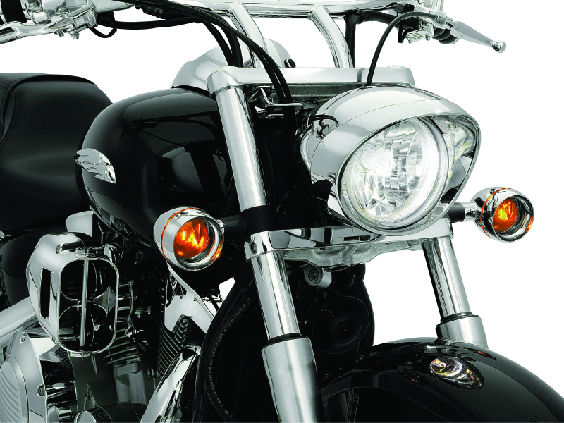 Kuryakyn Deep Dish Bezels With Smoke Lenses Red Light Light Accessories and Wiring Kuryakyn