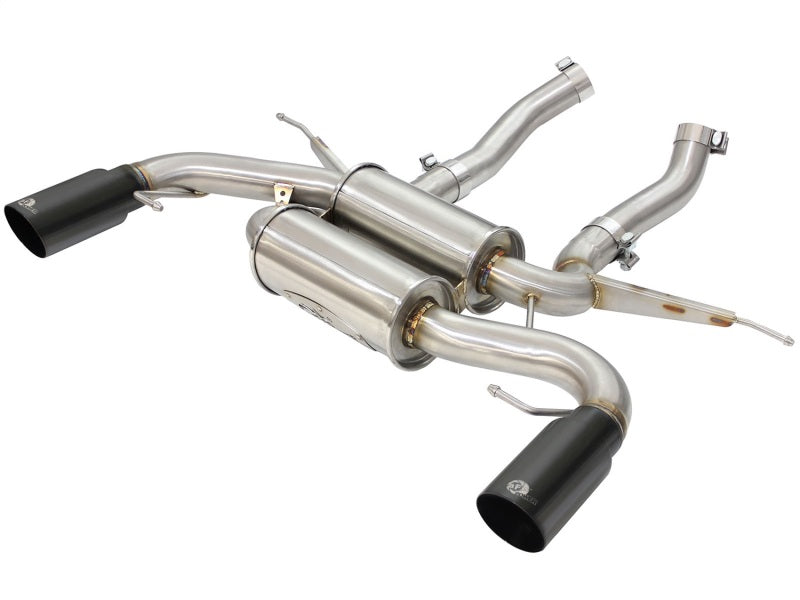 aFe MACHForce XP 2.5in Axle Back Stainless Exhaust w/ Black Tips 07-13 BMW 335i 3.0L L6 (E90/92) N55 Axle Back aFe