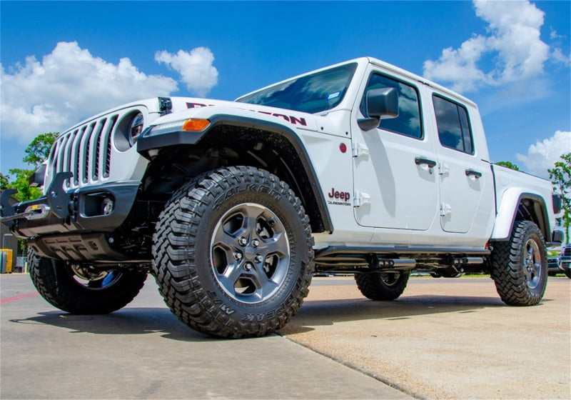 N-Fab RKR Step System 2019 Jeep Wrangler JT 4 Door Truck Full Length - Tex. Black - 1.75in Body Armor & Rock Rails N-Fab