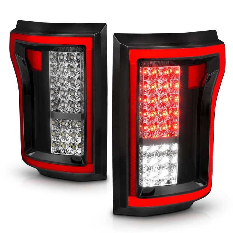 ANZO 2015-2016 Ford F-150 LED Taillights Red/Clear Tail Lights ANZO