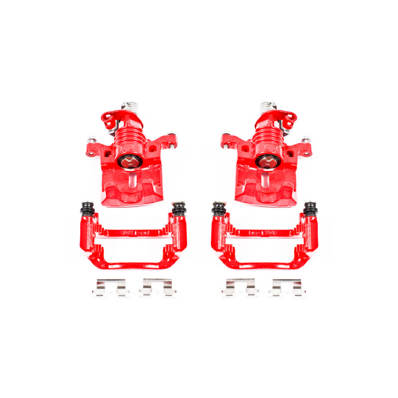 Power Stop 05-09 Buick Allure Rear Red Calipers w/Brackets - Pair Brake Calipers - Perf PowerStop