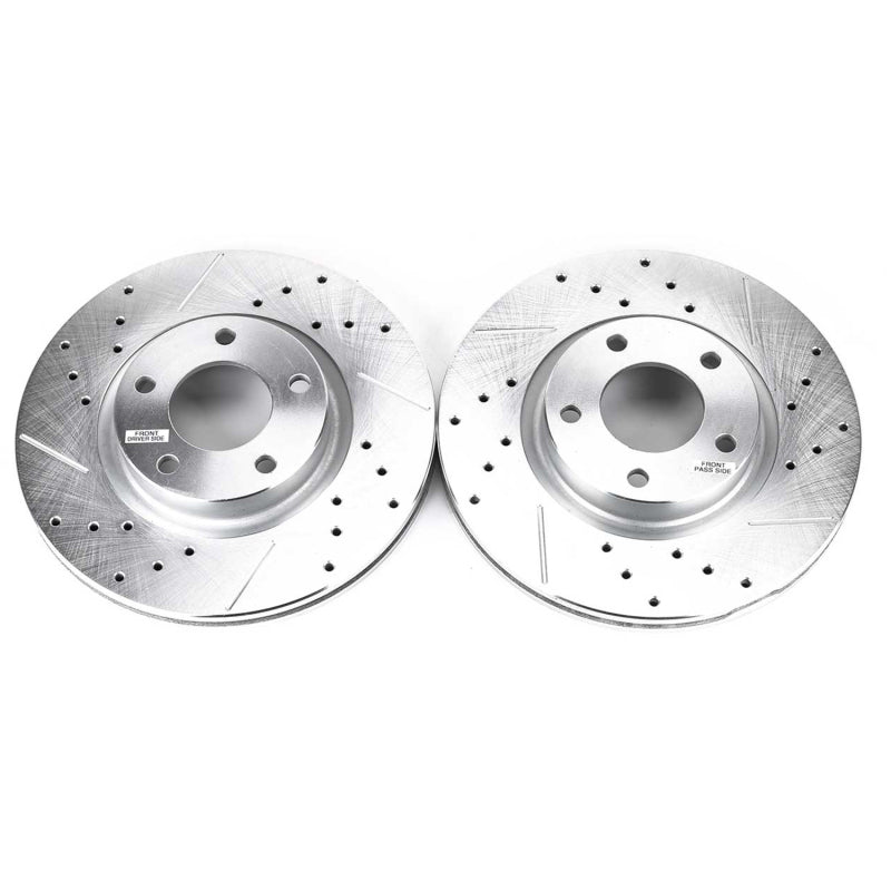Power Stop 04-13 Mazda 3 Front Evolution Drilled & Slotted Rotors - Pair Brake Rotors - Slot & Drilled PowerStop