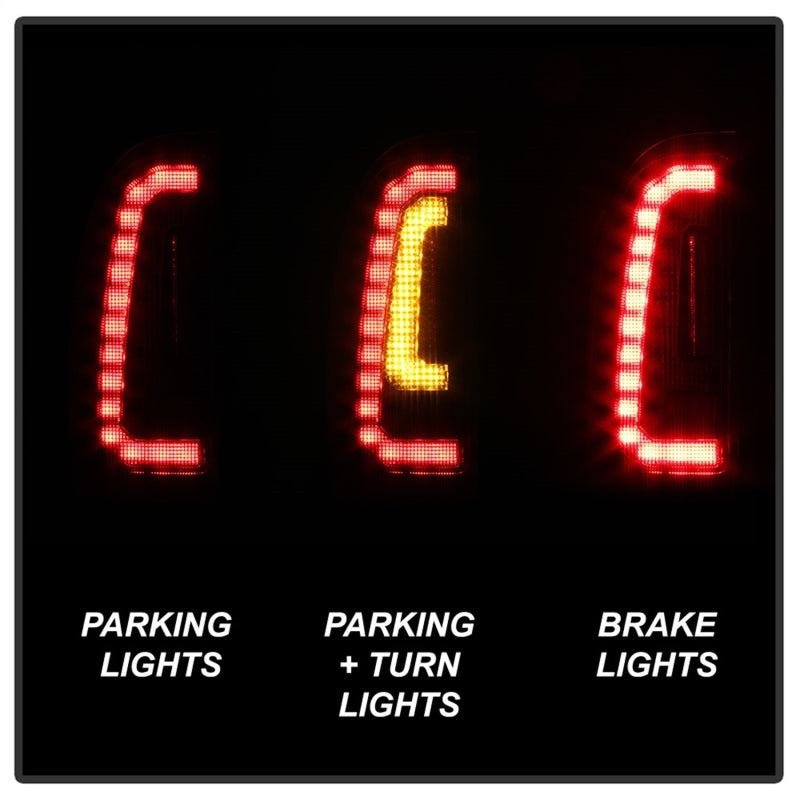 Spyder 05-15 Toyota Tacoma LED Tail Lights (Not Compatible w/OEM LEDS) - Black ALT-YD-TT05V2-LB-BK Tail Lights SPYDER