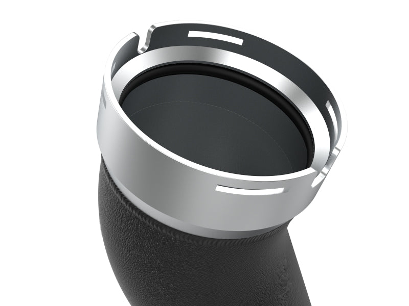 aFe 2024 GM Diesel Trucks V8 6.6L L5P BladeRunner 3.5in Aluminum Cold Charge Pipe - Black Intercoolers aFe