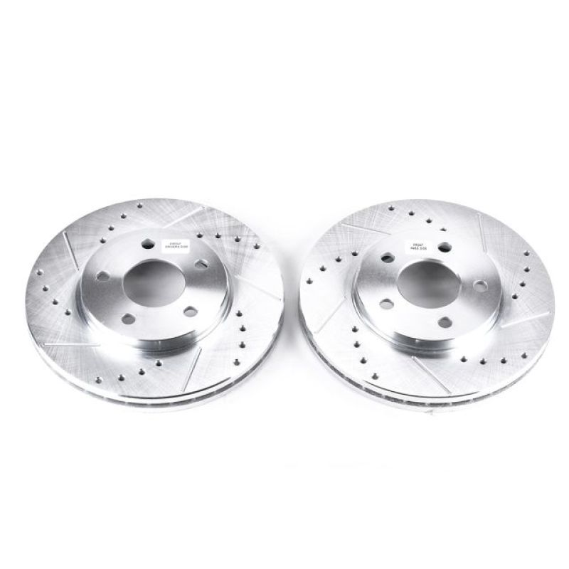 Power Stop 04-08 Chevrolet Malibu Front Evolution Drilled & Slotted Rotors - Pair Brake Rotors - Slot & Drilled PowerStop