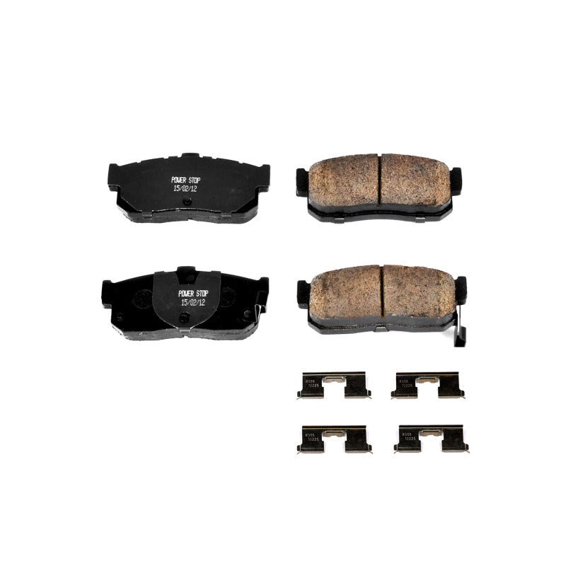 Power Stop 91-96 Infiniti G20 Rear Z17 Evolution Ceramic Brake Pads w/Hardware Brake Pads - OE PowerStop