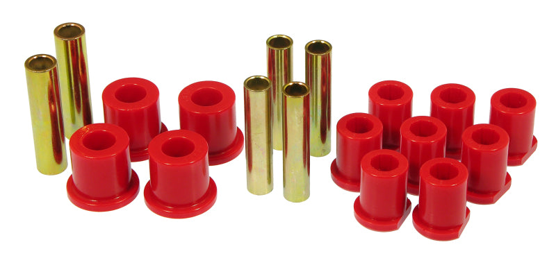 Prothane 80-97 Ford (w/ Molded Shackles) Spring Bushings - Red Bushing Kits Prothane