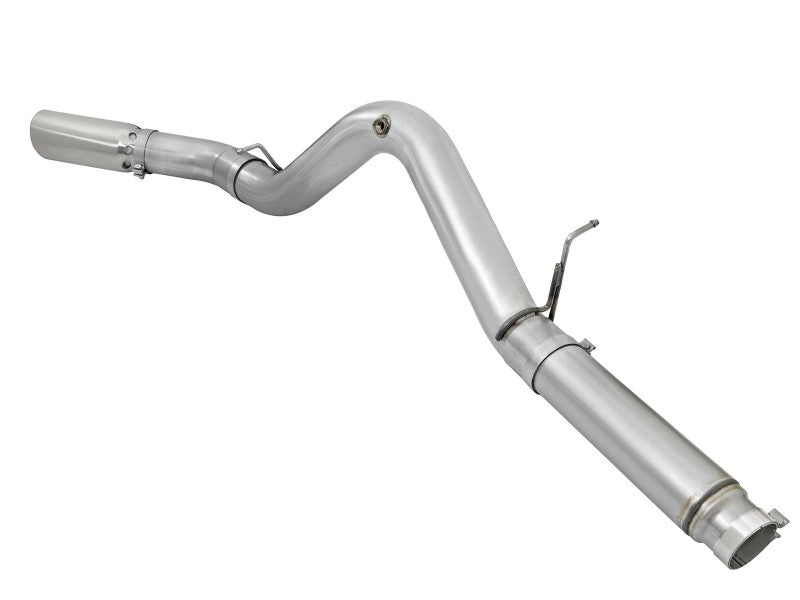 aFe Atlas Exhaust 5in DPF-Back Aluminized Steel w/ Polished Tips 16-17 GM Diesel Truck V8-6.6L (td) DPF Back aFe