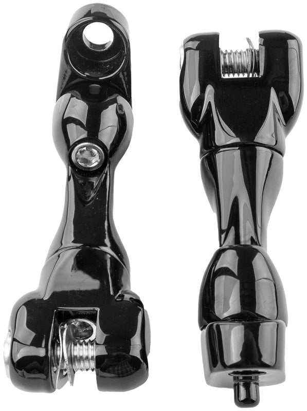 Kuryakyn Adjustable Passenger Peg Mount 93 and Up Touring Gloss Black Footpegs Kuryakyn