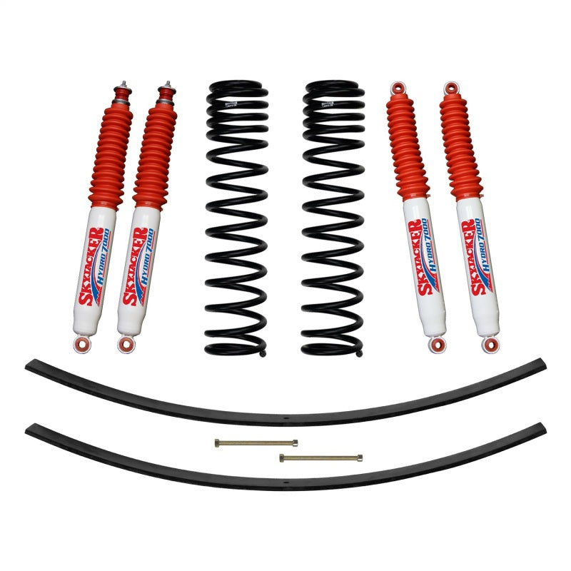 Skyjacker 3in Front Dual Rate Long Trvl Coil Suspension Kit w/ Rear Add A Leafs & Hydro 7000 Shocks Lift Kits Skyjacker