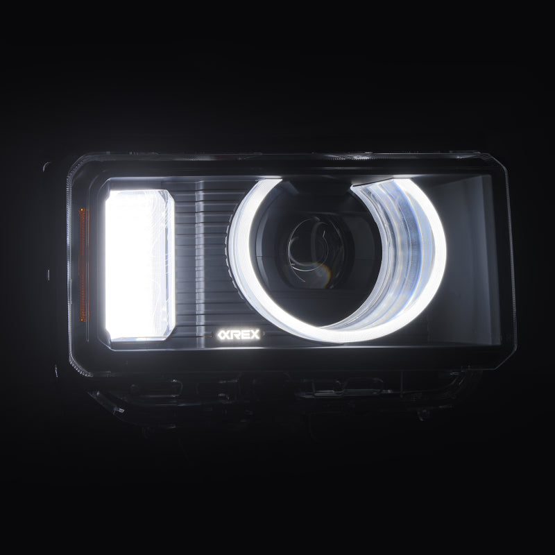 AlphaRex 24-26 Toyota LC Heritage LUXX LED Proj Headlight Blk w/Activ Light/Seq Signal/Switchback Headlights AlphaRex