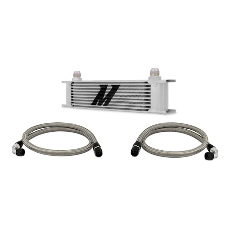 Mishimoto Universal 10 Row Oil Cooler Kit (Metal Braided Lines) Oil Coolers Mishimoto