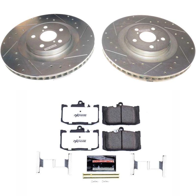 Power Stop 13-19 Lexus GS350 Front Z26 Street Warrior Brake Kit Brake Kits - Performance D&S PowerStop