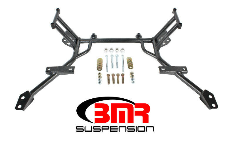BMR 05-10 S197 Mustang K-Member w/ No Motor Mounts and STD. Rack Mounts - Black Hammertone Crossmembers BMR Suspension