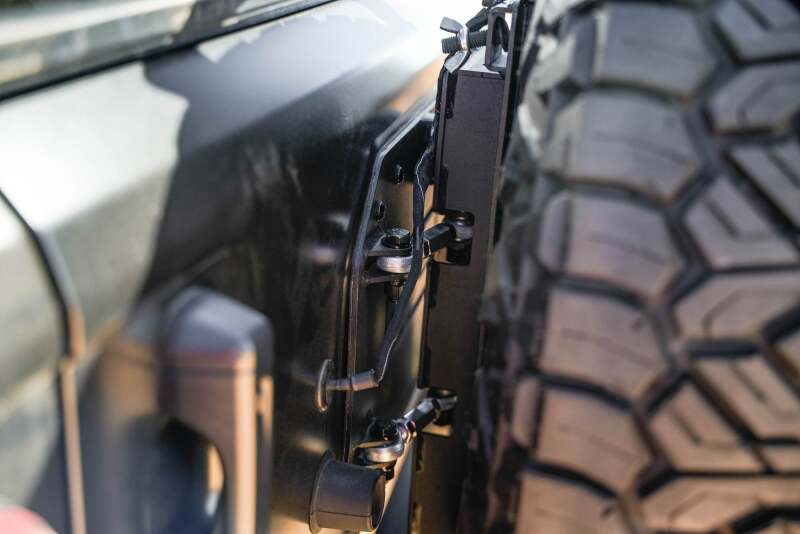 DV8 Offroad 18-23 Jeep Wrangler JL MTO Series Bumper Spare Tire Swing Gate Tailgate Accessories DV8 Offroad