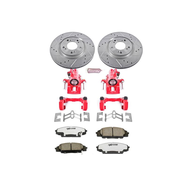 Power Stop 00-09 Honda S2000 Front Z26 Street Warrior Brake Kit w/Calipers Brake Kits - Performance D&S PowerStop