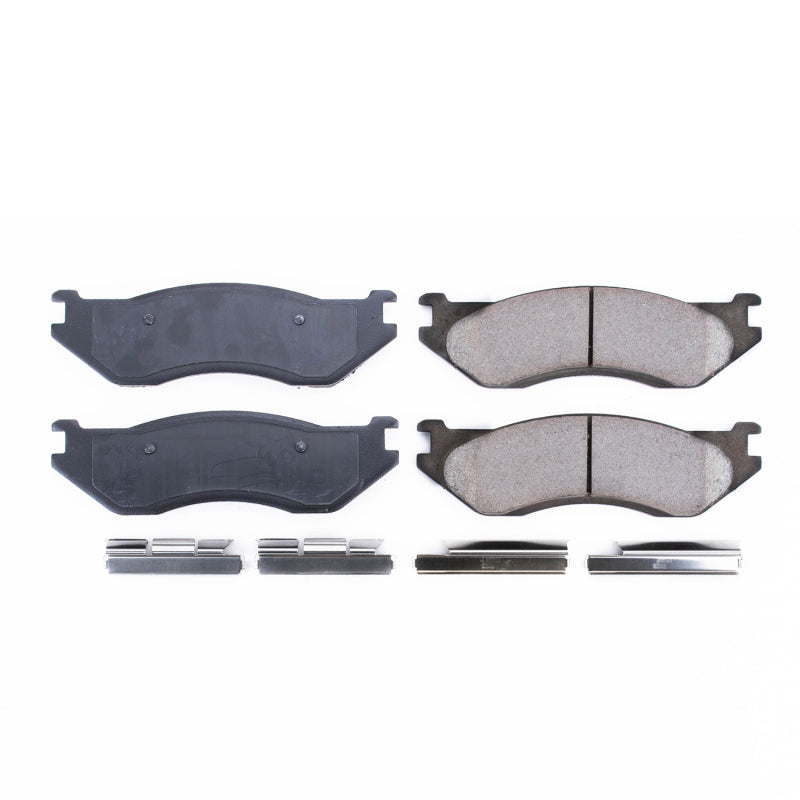 Power Stop 1998 Dodge B1500 Front Z17 Evolution Ceramic Brake Pads w/Hardware Brake Pads - OE PowerStop