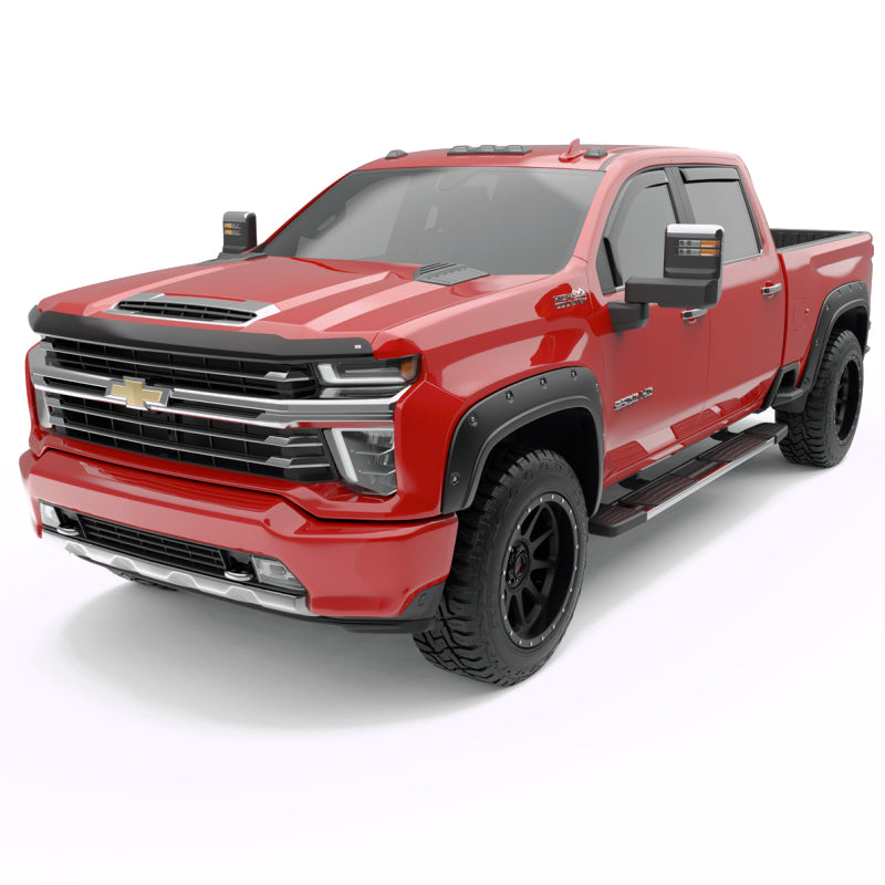 EGR 20-23 Chevrolet Silverado HD In-Channel Window Visors - Matte Black Wind Deflectors EGR