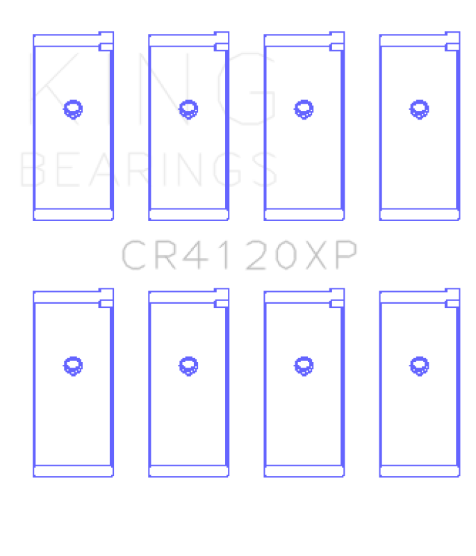 King Mitsubishi 4G63/4G64 7 Bolt 2nd Gen DSM and EVO I-IX (Size 0.25mm) Performance Rod Bearing Set Bearings King Engine Bearings