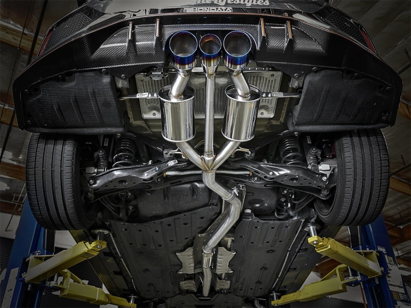 aFe Takeda 3in 304 SS Cat-Back Exhaust w/ Blue Flame Tips 2017+ Honda Civic Type R I4 2.0L (t) Catback aFe