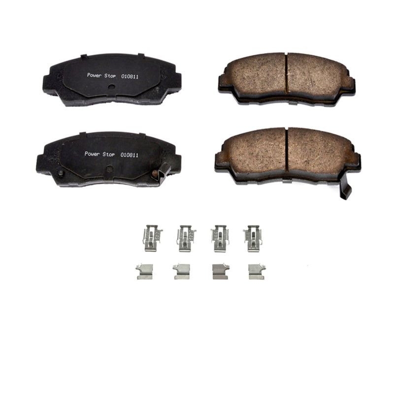 Power Stop 87-93 Mazda B2200 Front Z17 Evolution Ceramic Brake Pads w/Hardware Brake Pads - OE PowerStop