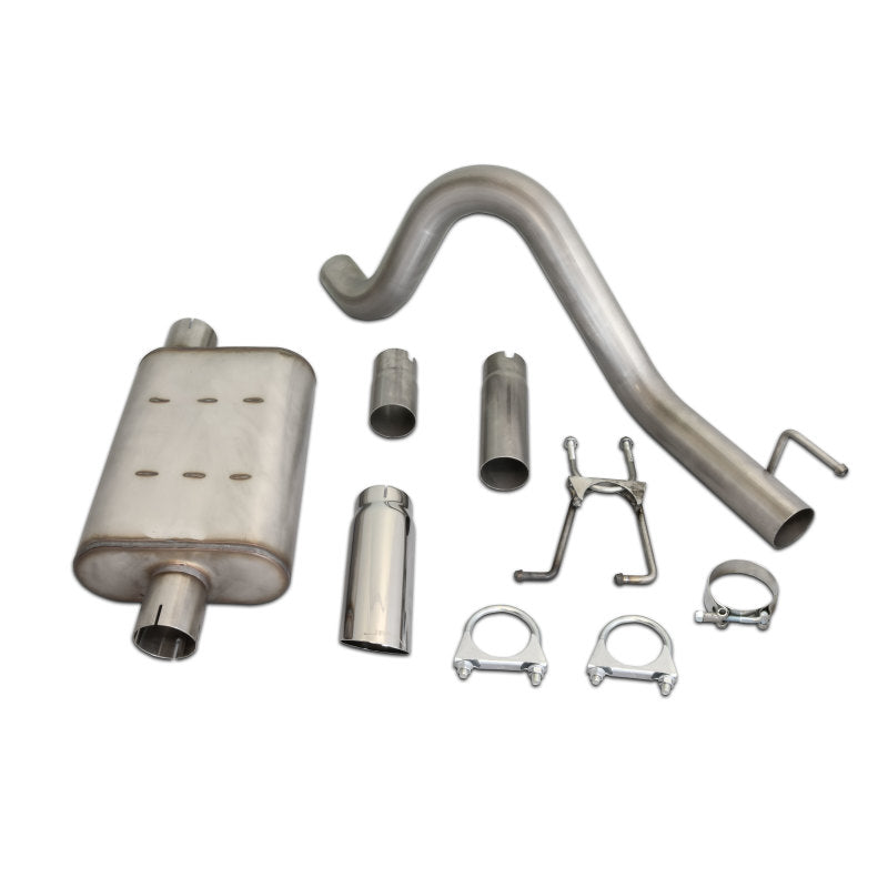 JBA 87-96 Jeep Wrangler YJ 2.5L/4.0L/4.2L 304SS Single Rear Exit Cat-Back Exhaust Catback JBA