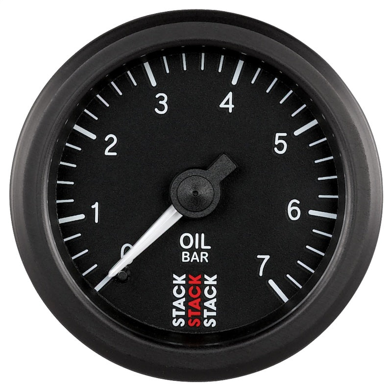 Autometer Stack Instruments 52mm 0-7 BAR M10 (M) Mechanical Oil Pressure Gauge - Black Gauges AutoMeter