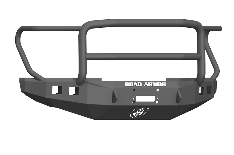 Road Armor 17-20 Ford F-250 Stealth Wide Fender Front Winch Bumper w/Lonestar Guard - Tex Blk Bumpers - Steel Road Armor