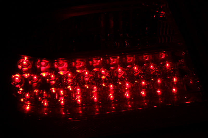 ANZO 1996-2002 Mercedes Benz E Class W210 LED Taillights Red/Clear Tail Lights ANZO