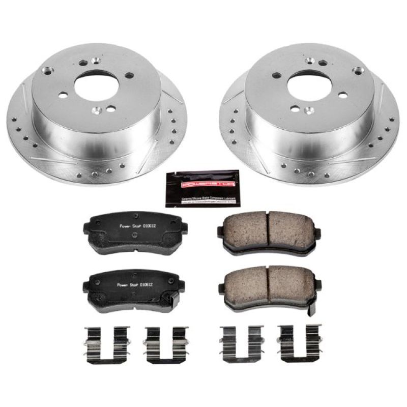 Power Stop 06-07 Hyundai Accent Rear Z23 Evolution Sport Brake Kit Brake Kits - Performance D&S PowerStop