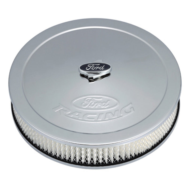 Ford Racing Chrome Air Cleaner w/ Emblem Air Filters - Universal Fit Ford Racing