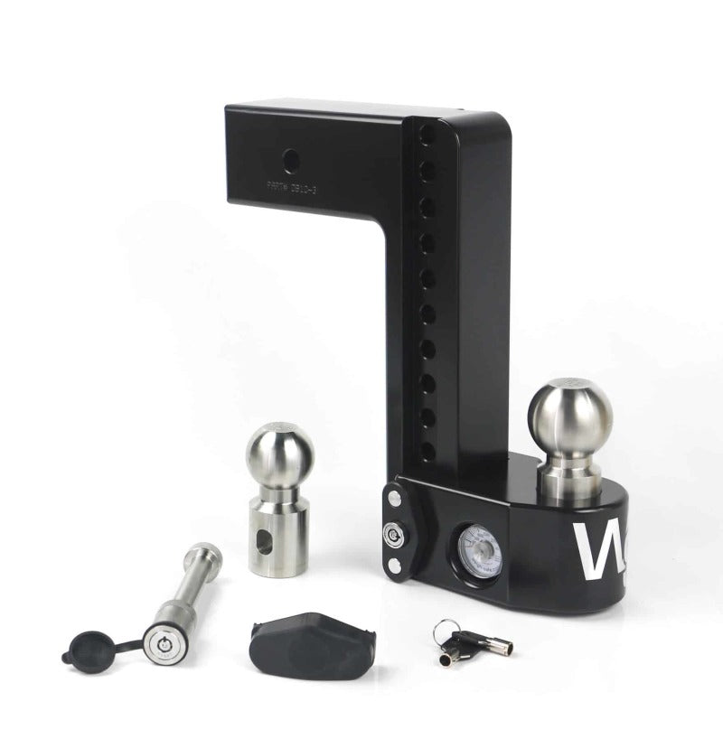 Weigh Safe 10in Drop Hitch w/Built-in Scale & 3in Shank (8K/21K GTWR) w/WS05 - Black Cerakote Hitch Ball Mounts Weigh Safe