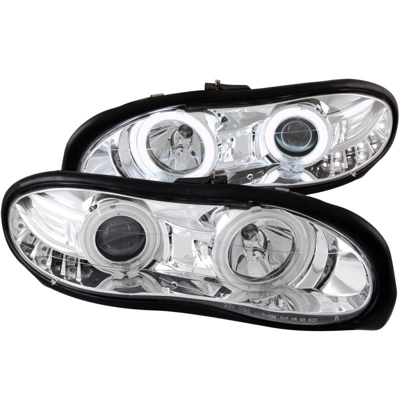 ANZO 1998-2002 Chevrolet Camaro Projector Headlights w/ Halo Chrome Headlights ANZO