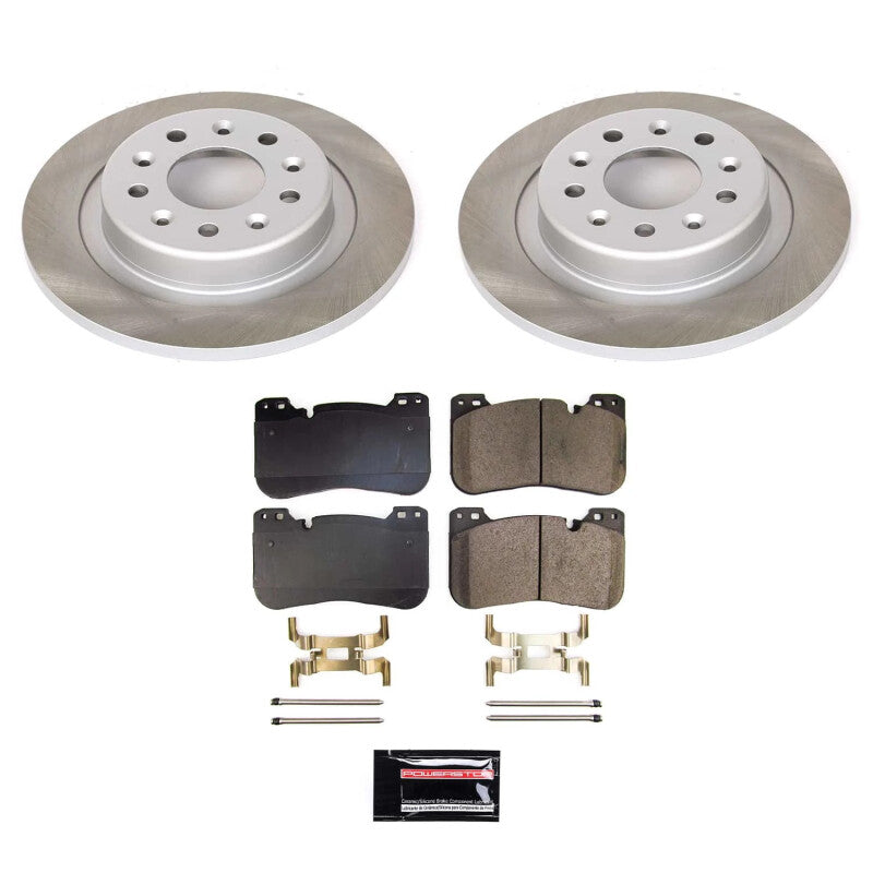 Power Stop 2022 GMC Terrain Rear Semi-Coated Rotor Kit Brake Kits - Performance Blank PowerStop