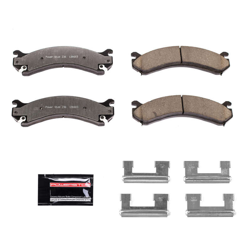 Power Stop 01-06 Chevrolet Silverado 3500 Rear Z36 Truck & Tow Brake Pads w/Hardware Brake Pads - Performance PowerStop